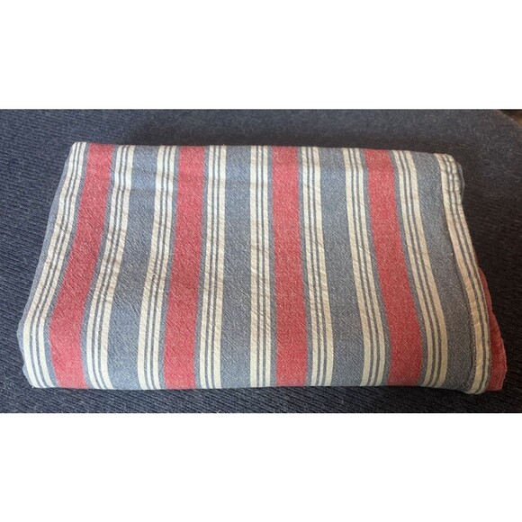 Storehouse Red White Blue Cotton Striped Tablecloth 56” X 76”  Preppy  Classic - Picture 1 of 7